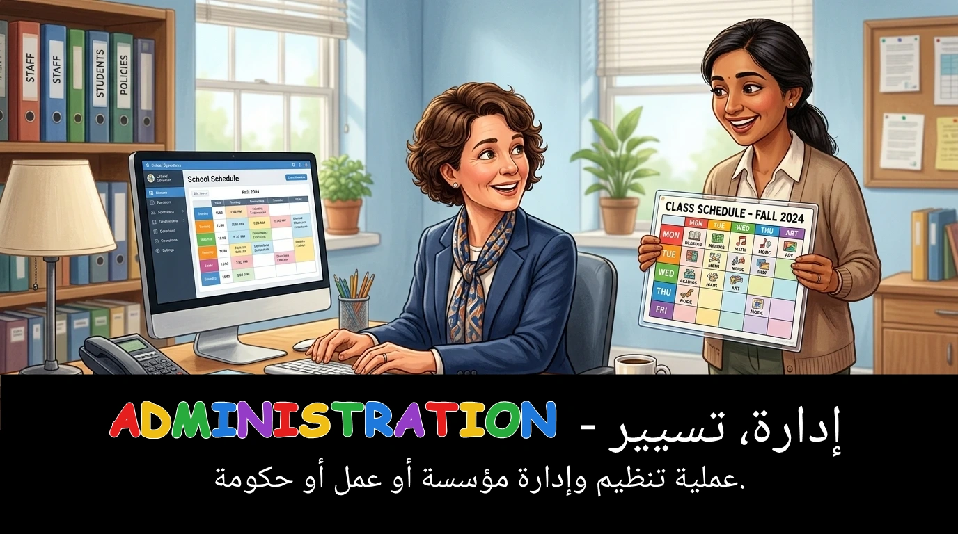 Arabic Illustration for administration